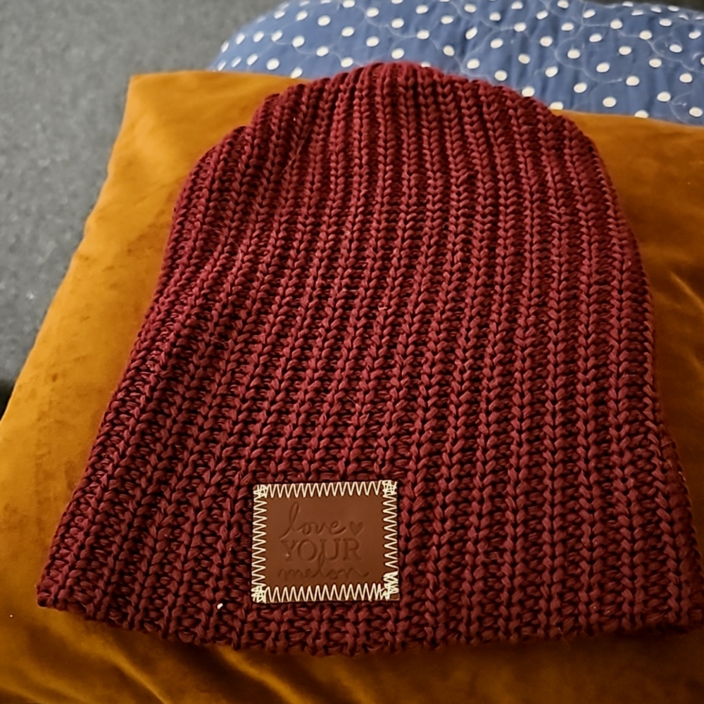 Love Your Melon Maroon Beanie Hat